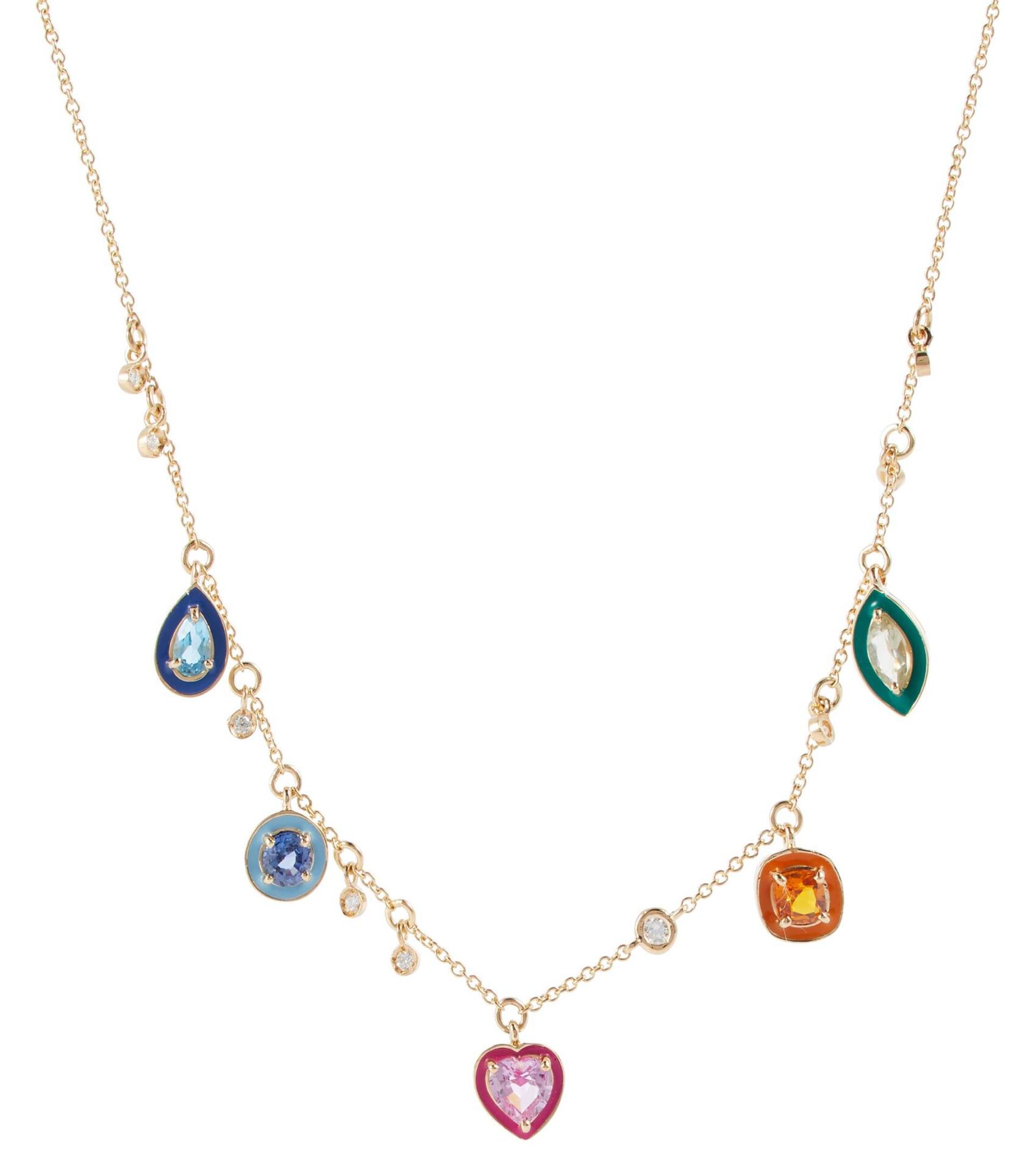 Catena Necklace (Yellow Gold Multicolor) | style