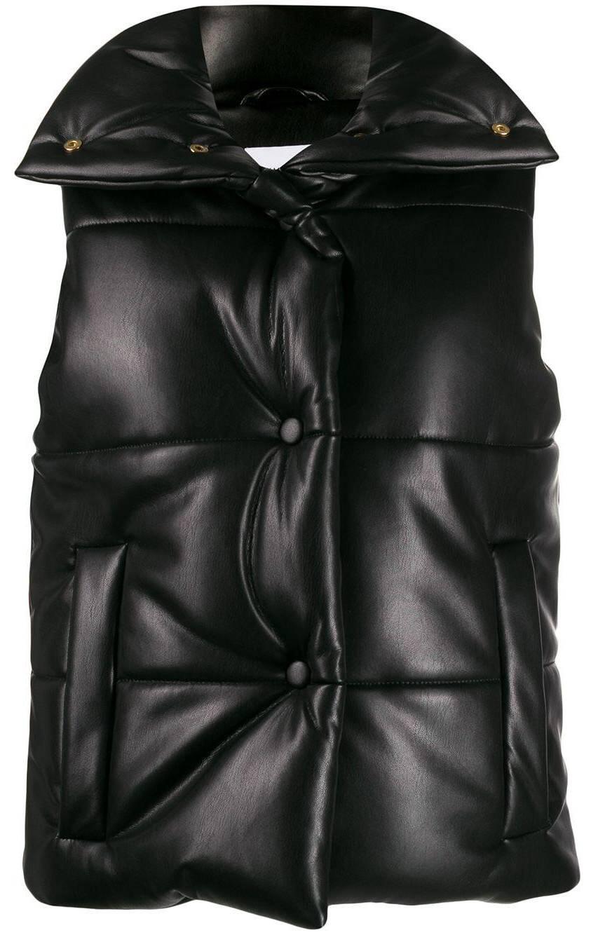 Morillo Puffer Vest (Black Leather) | style
