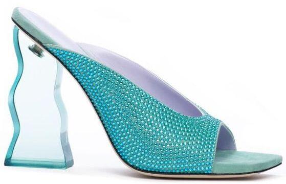 Mules (Turquoise Crystal) | style