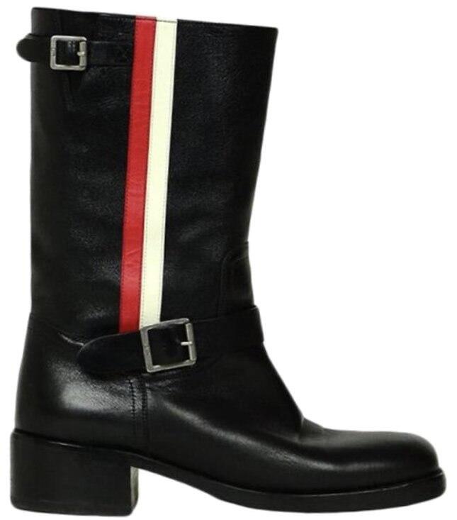 Boots (Black Leather Striped) | style