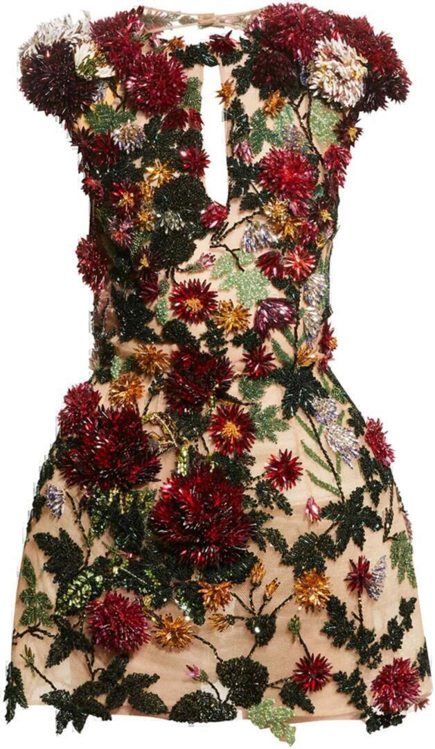 Dress (Floral Bead Embroidered, Mini) | style