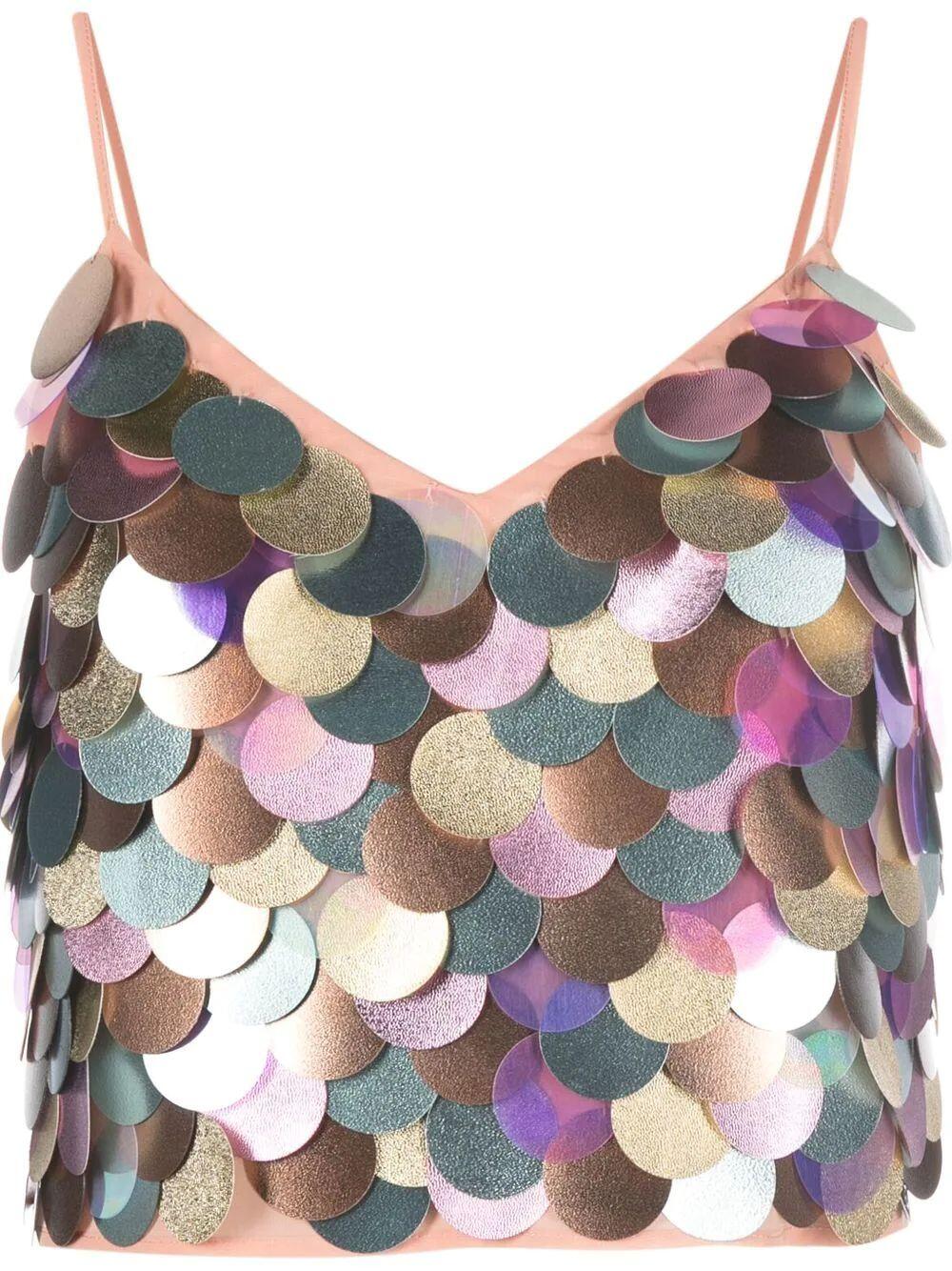 Top (Multi Green Pink Sequin) | style