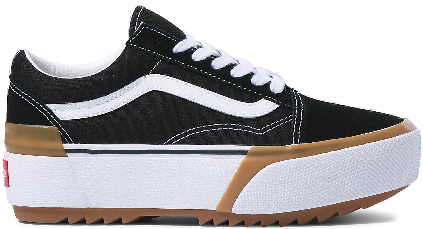 Old Skool Stacked Shoes (Black White) | style