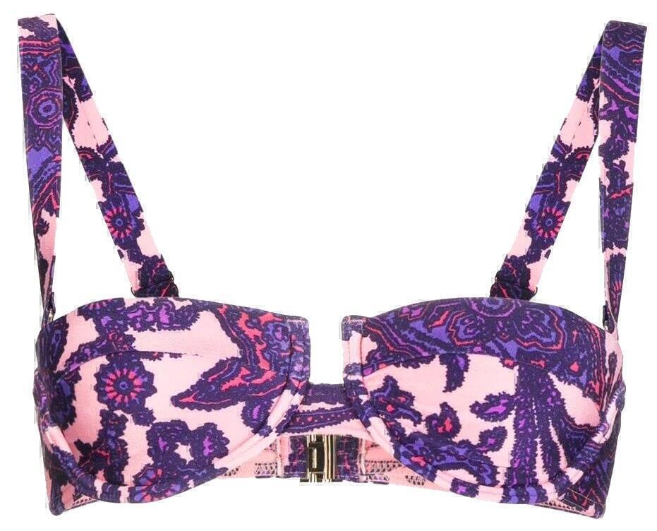 Tiggy Bikini Top (Lilac Pink Paisley) | style
