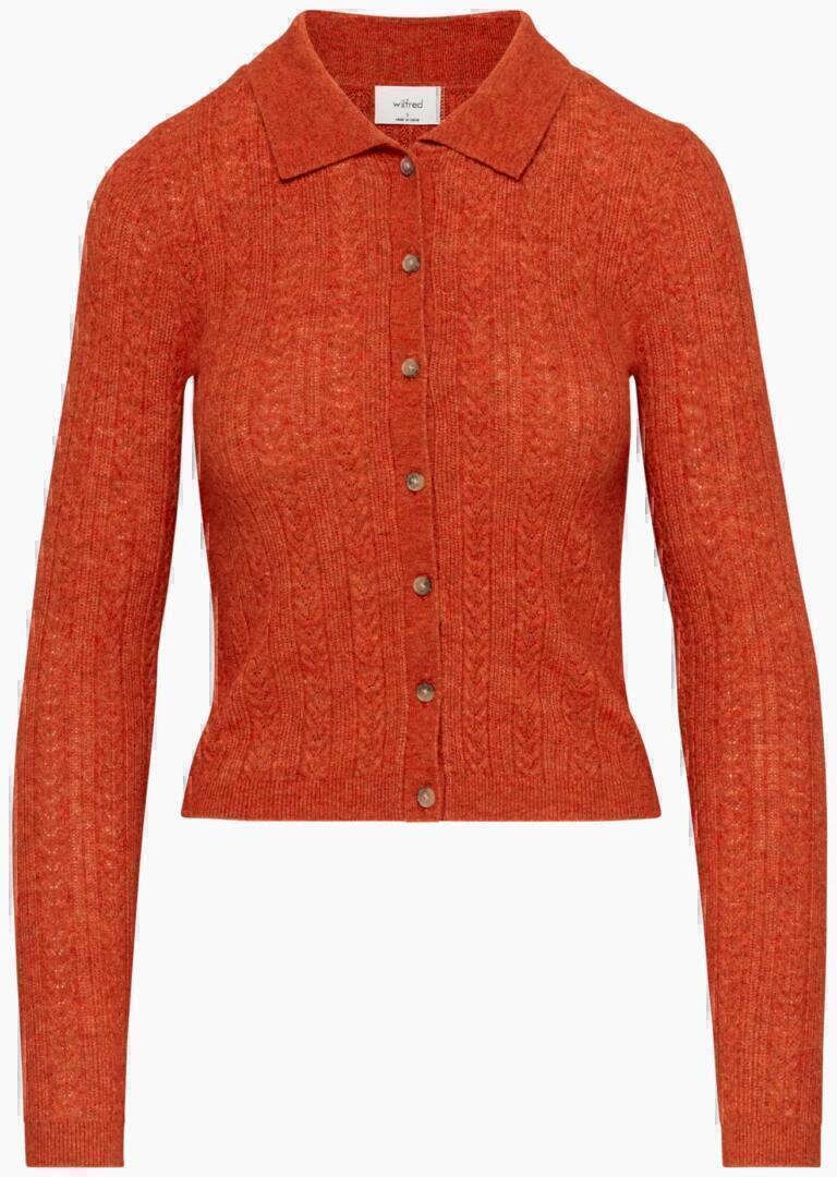 Wilfred Jovial Cardigan (Heather Revel Red) | style