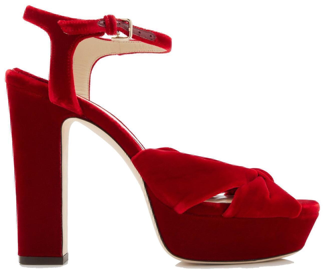 Heloise Sandals (Red Velvet) | style