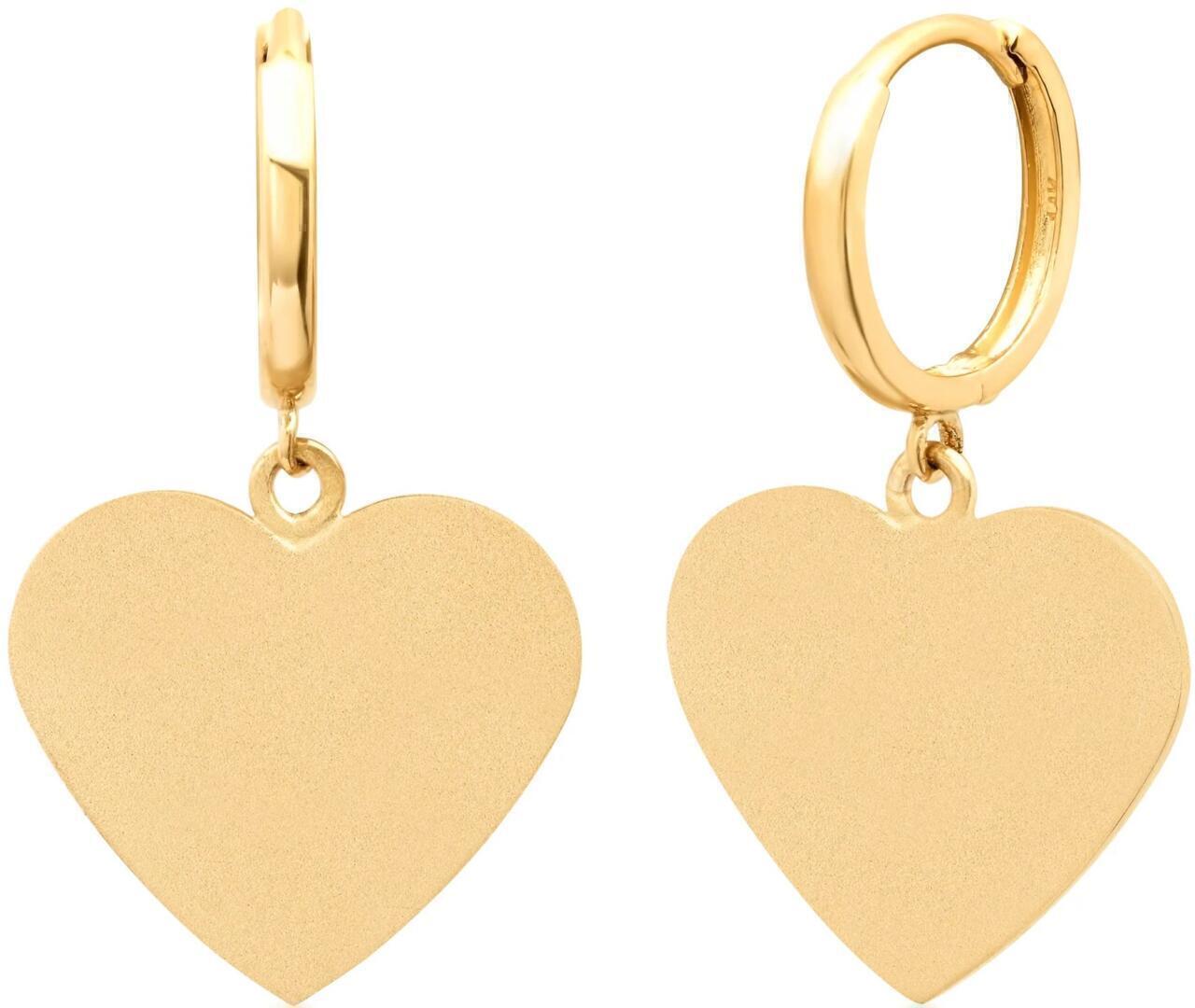 x MS Heart Earrings (Yellow Gold) | style