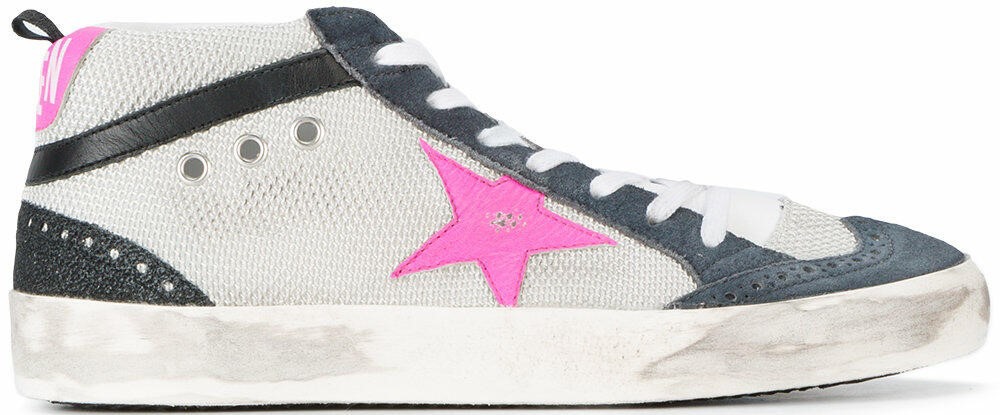 Mid Star Sneakers (Ice Net Pink Fluo Star) | style