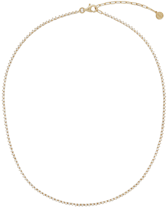 Tennis Necklace (Gold Diamond) | style