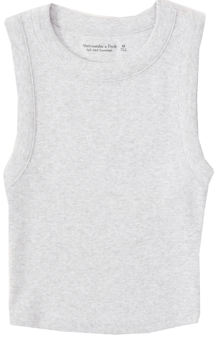 Essential Tank (Light Grey Textured, Cropped) | style