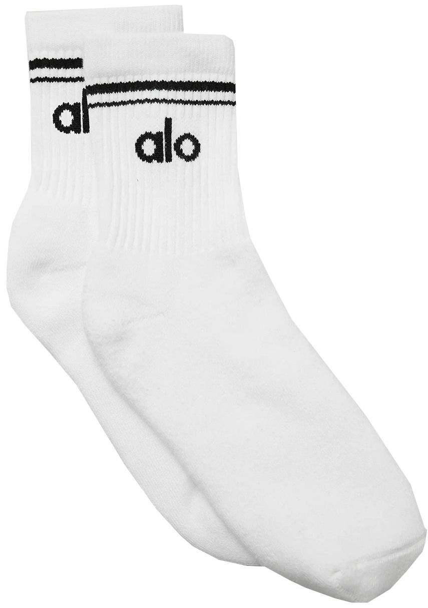Throwback Socks (White Black, Short) | style
