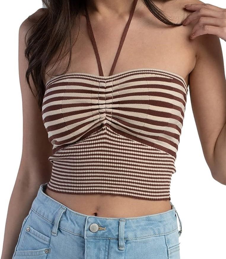Top (Brown Stripe) | style