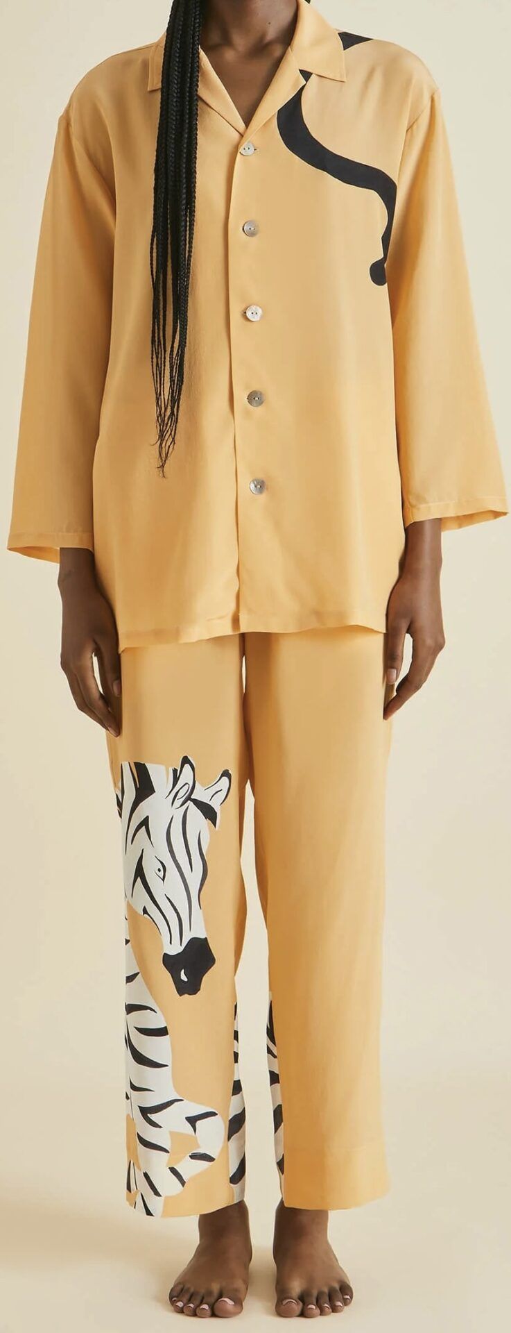 Casablanca Pajama Set (Orange Zebra) | style