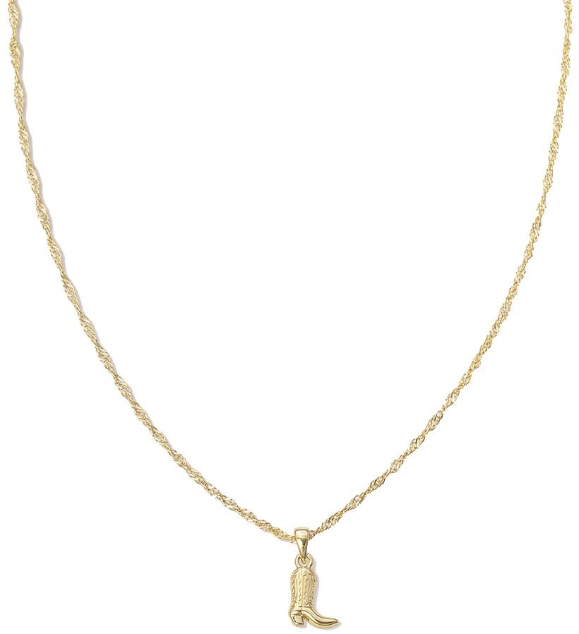 Cowboy Boot Necklace (Gold) | style