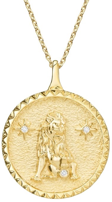 Leo Zodiac Pendant (Yellow Gold Diamond) | style