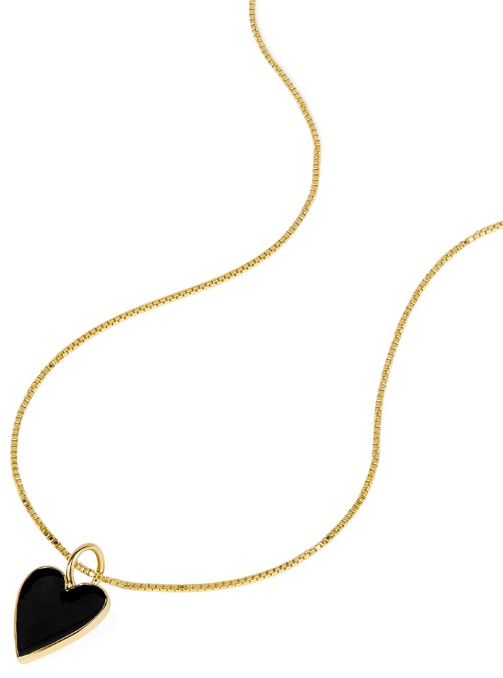 Tainted Heart Necklace (Gold Fill Black, 22") | style