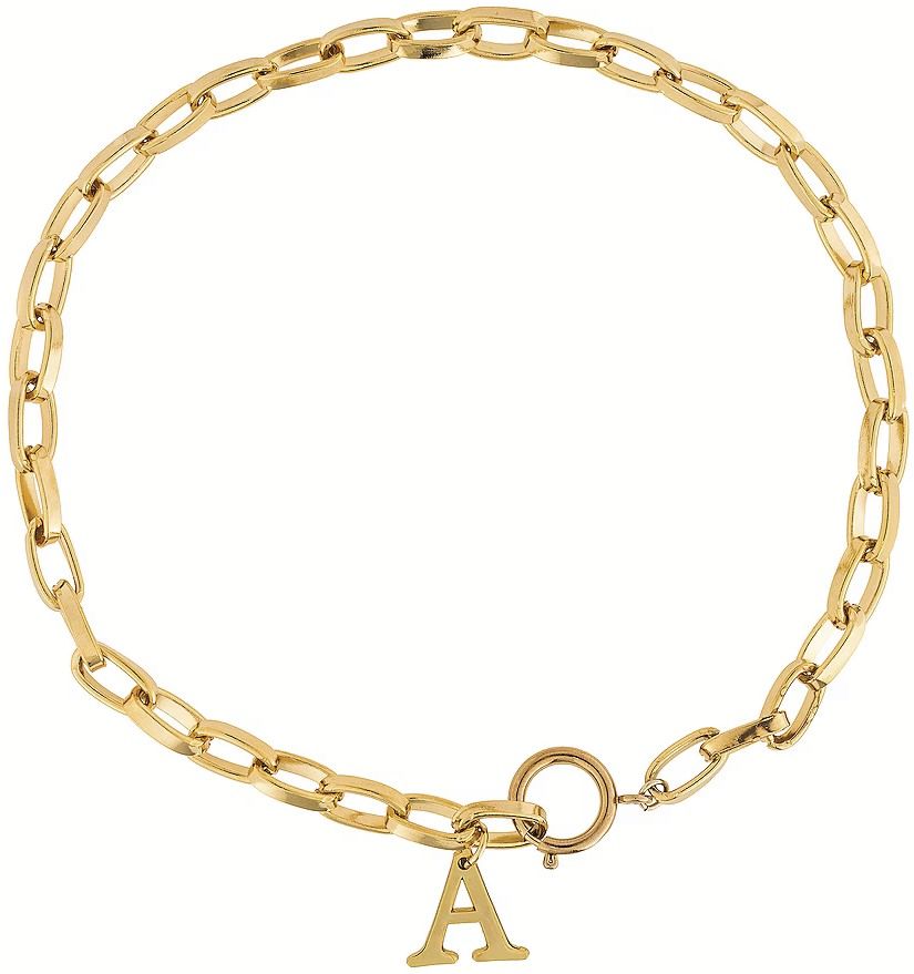 Initial Lariat Necklace (Gold) | style