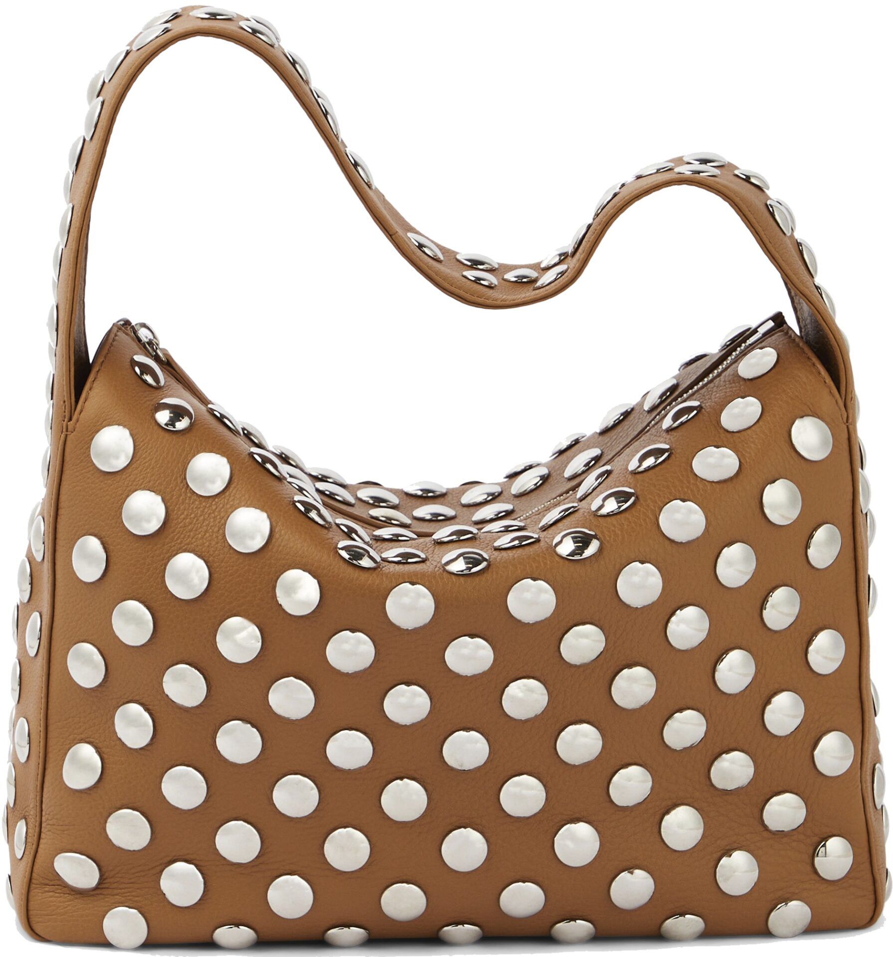 Elena Bag (Nougat Leather with Studs) | style