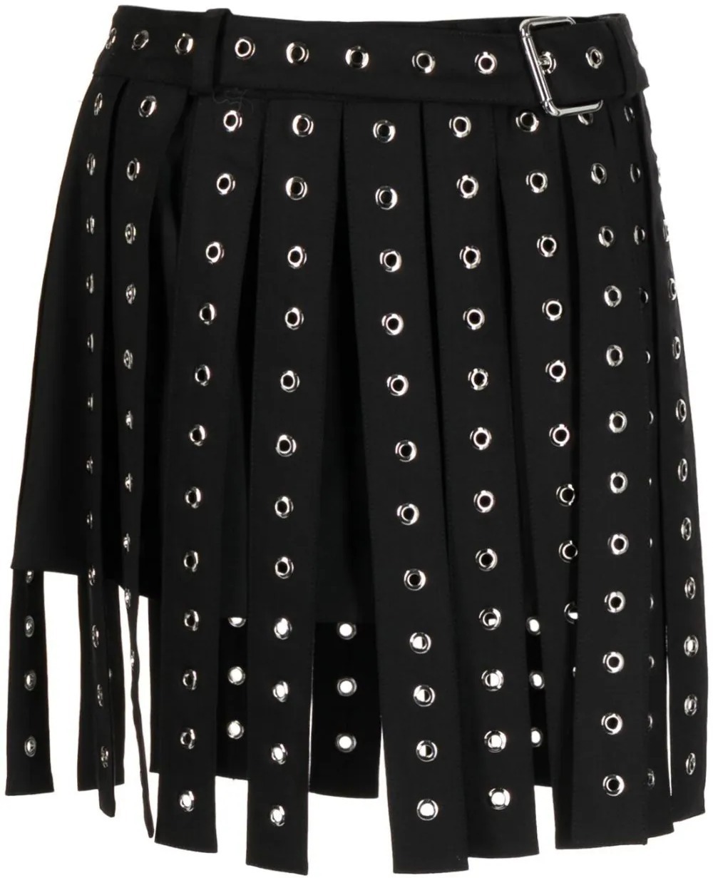 Skirt (Black Leather Fringe) | style