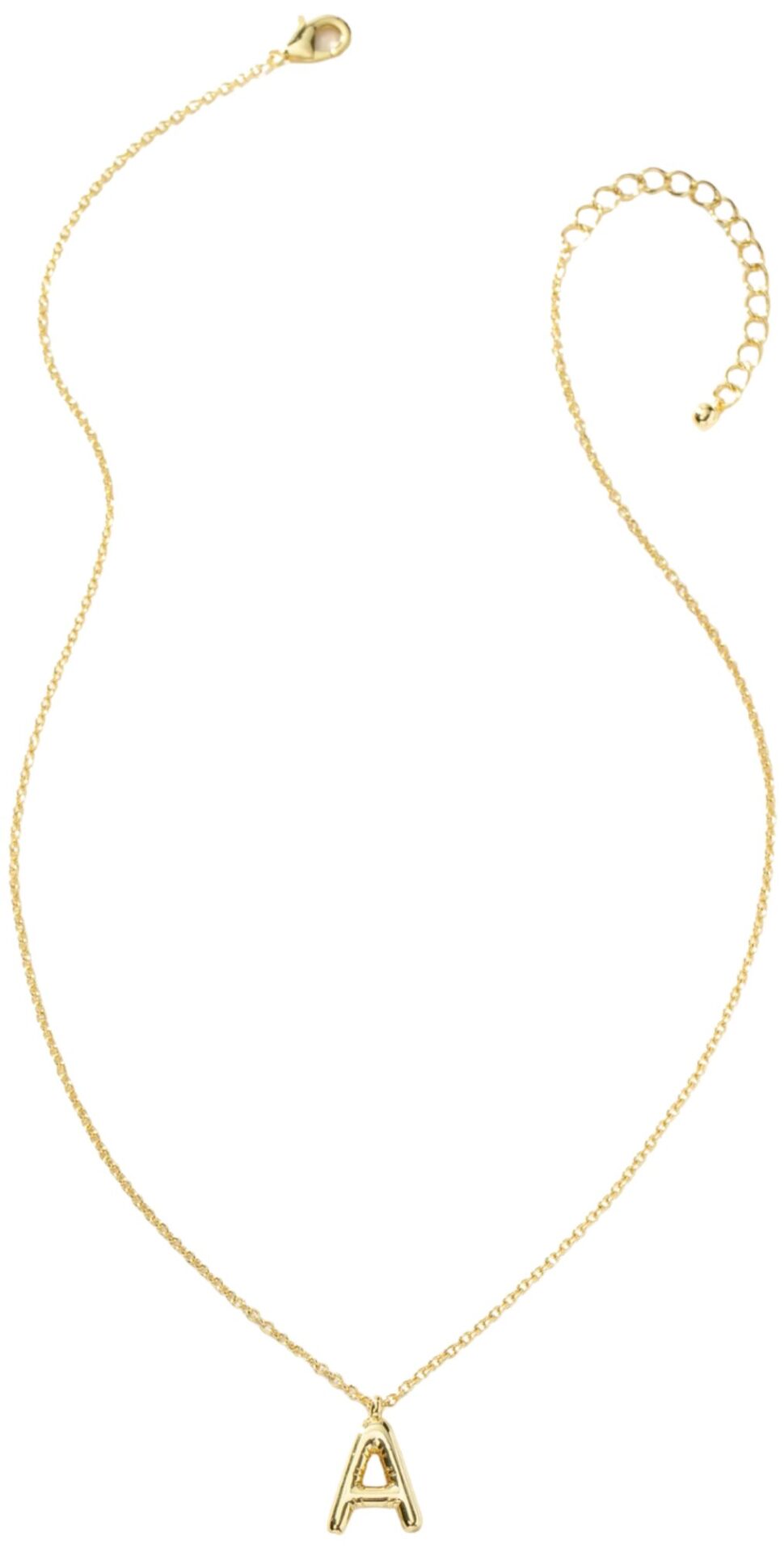 Uncommon James Gold Bubble Letter Necklace