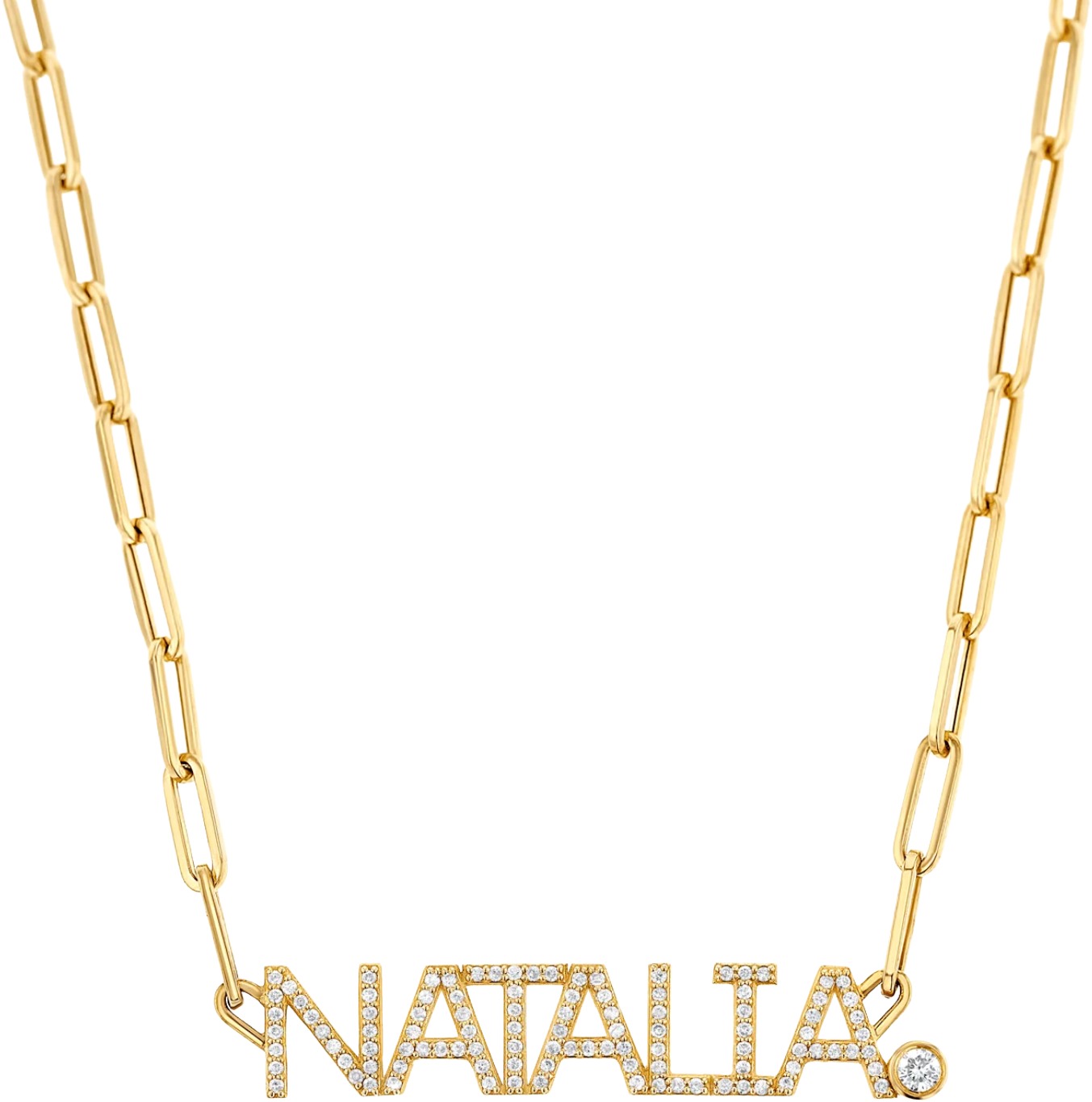 babygold_paperclipnamenecklace_yellow_gold_diamond