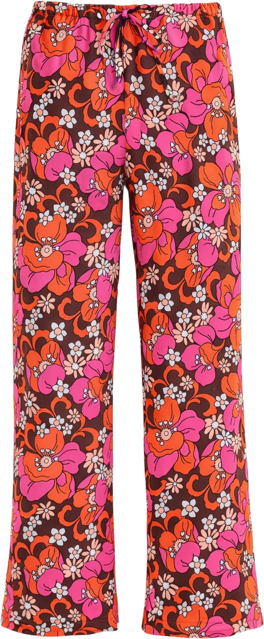 Frankies Bikinis Pink Tropical Print Michelle Pants