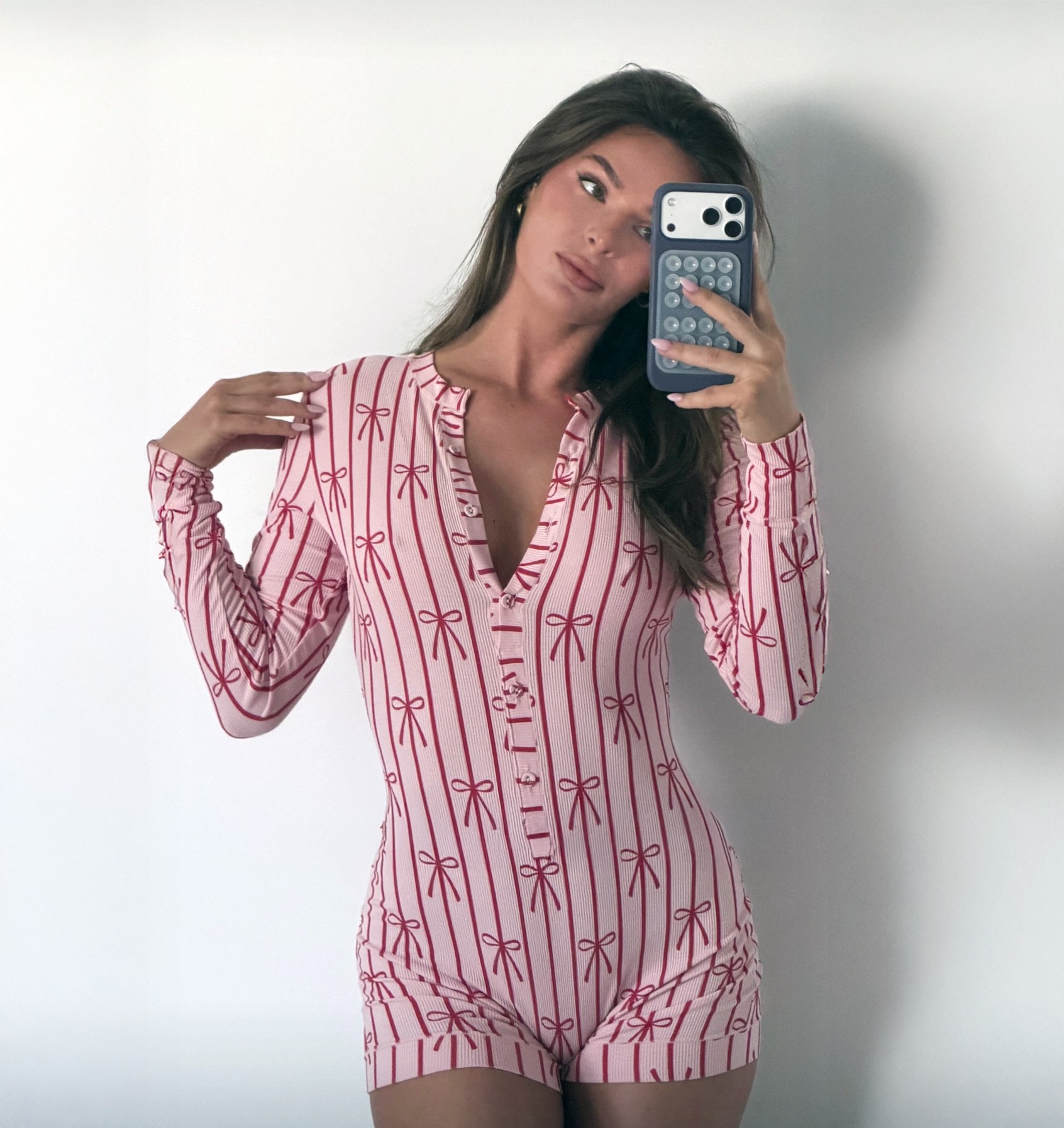 Juliette Porter Pink Bows Romper