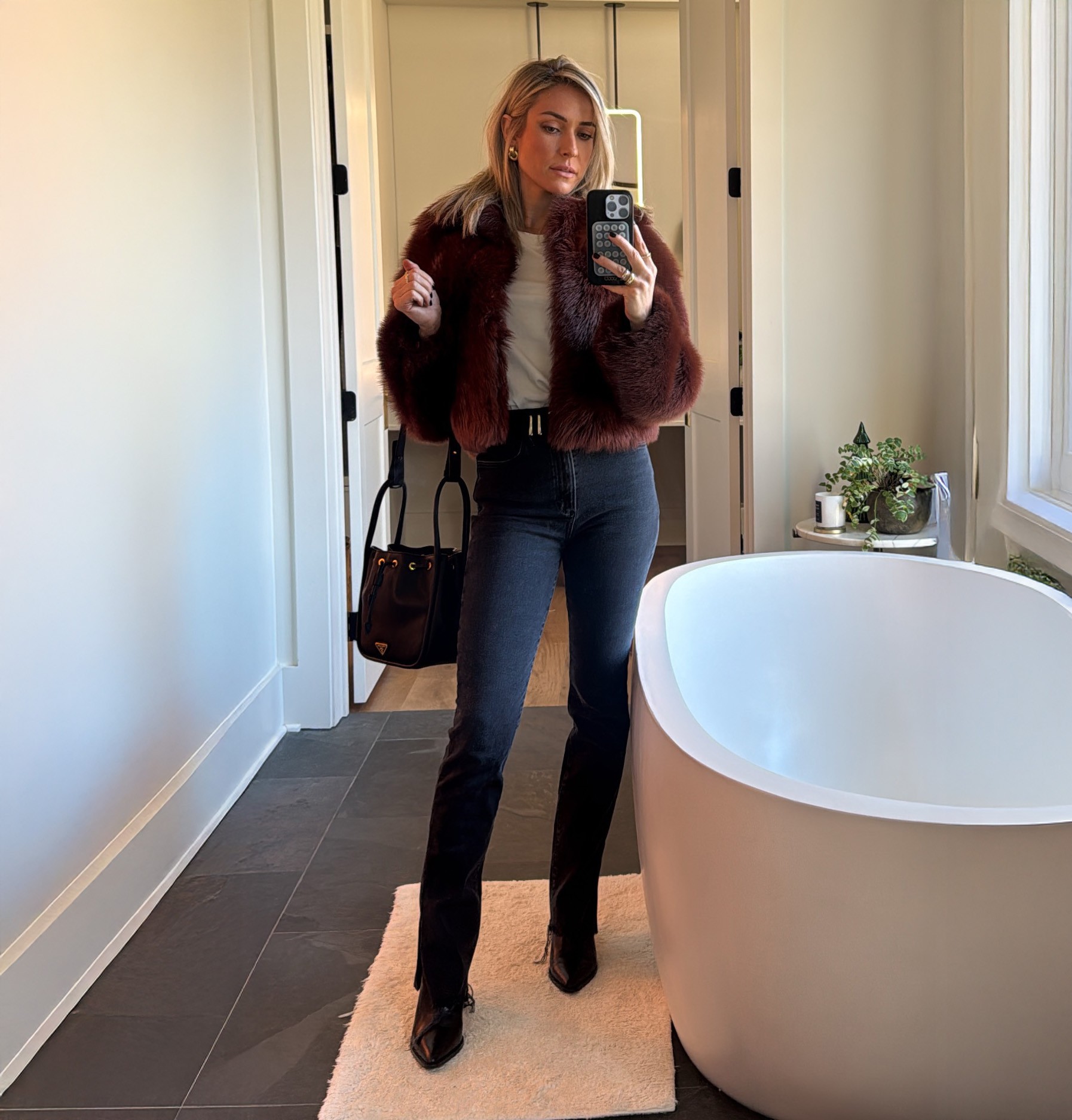 Kristin Cavallari Black Prada Bag Instagram Story 20251214