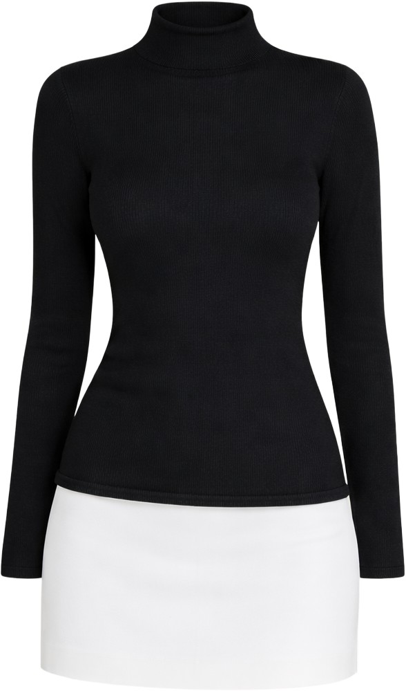 Seroya Black White Shuri Dress