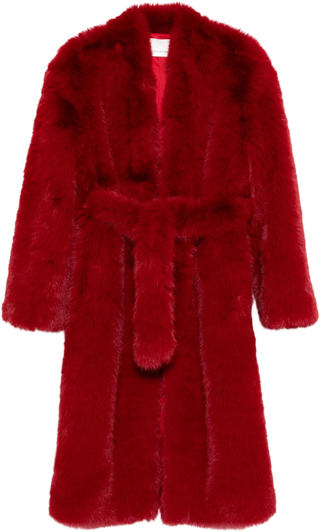 The Frankie Shop Red Faux Fur Destiny Coat