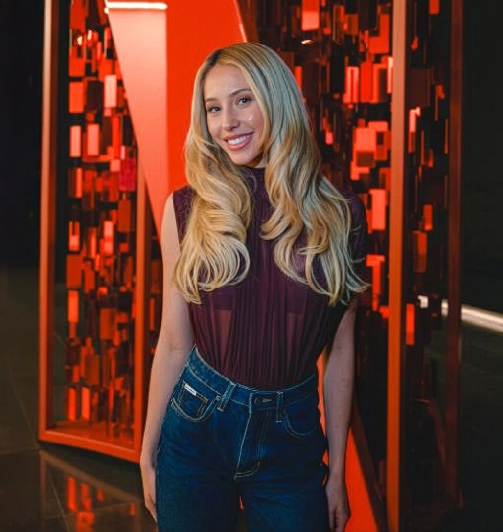 Alix Earle Burgundy Sheer Top