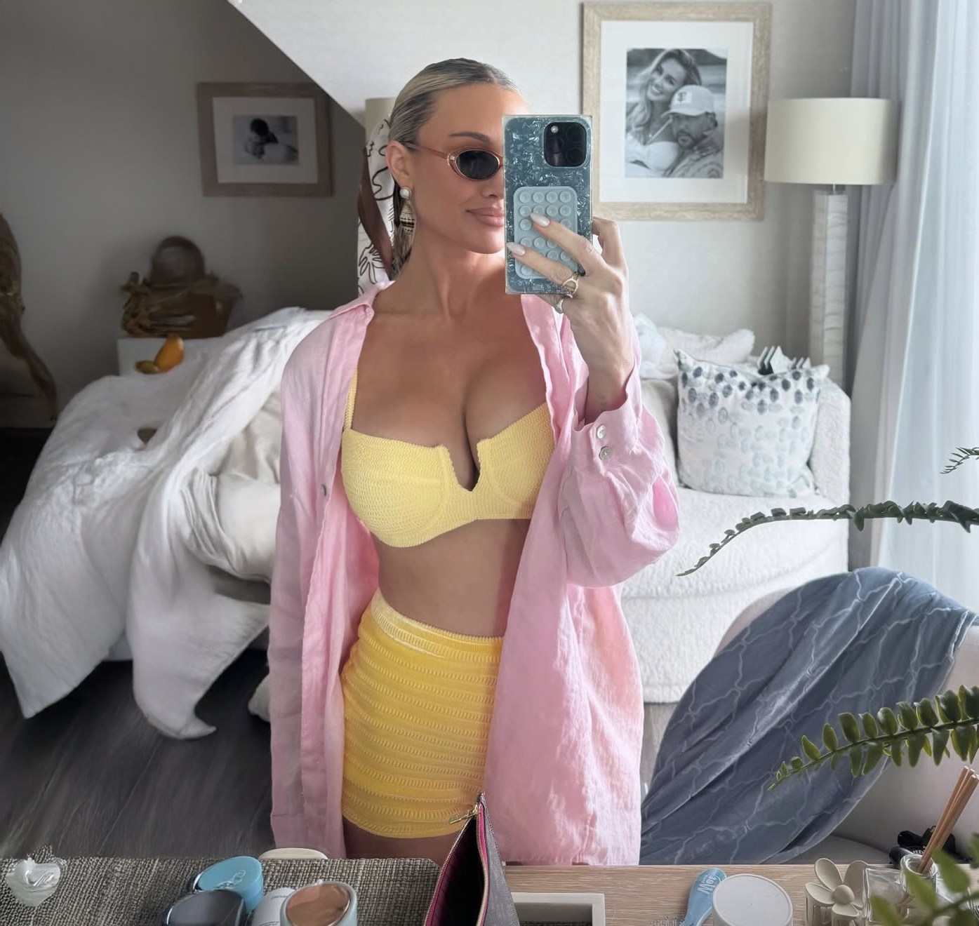 Brittany Aldean Bright Yellow Bikini