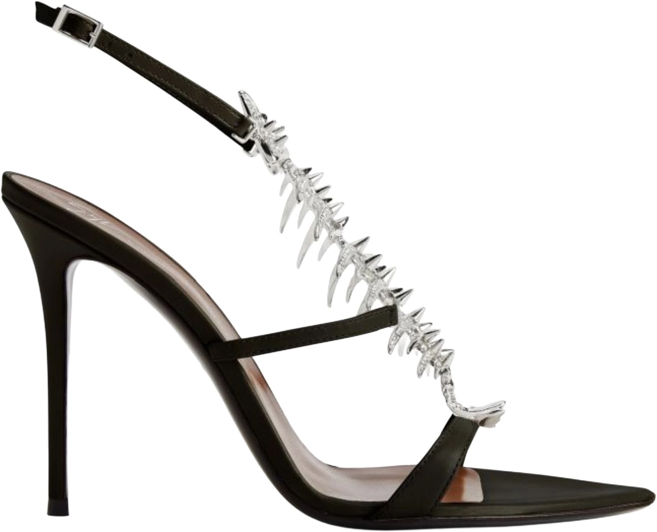 Giuseppe Zanotti Slim Black Fishbone Sandals