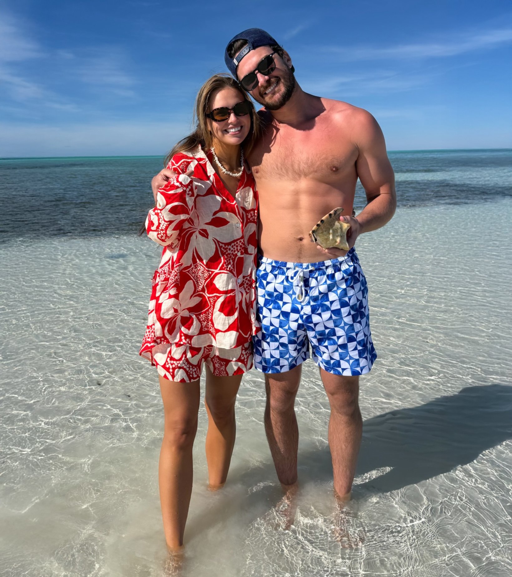 Hannah Brown Red Ribbed Bikini Set