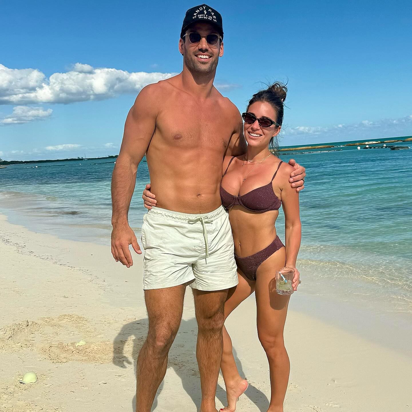 Jessie James Decker Burgundy Shimmer Bikini