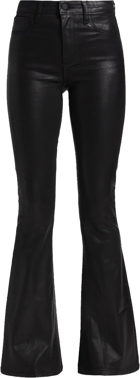 LAgence Marty Black Coated Jeans