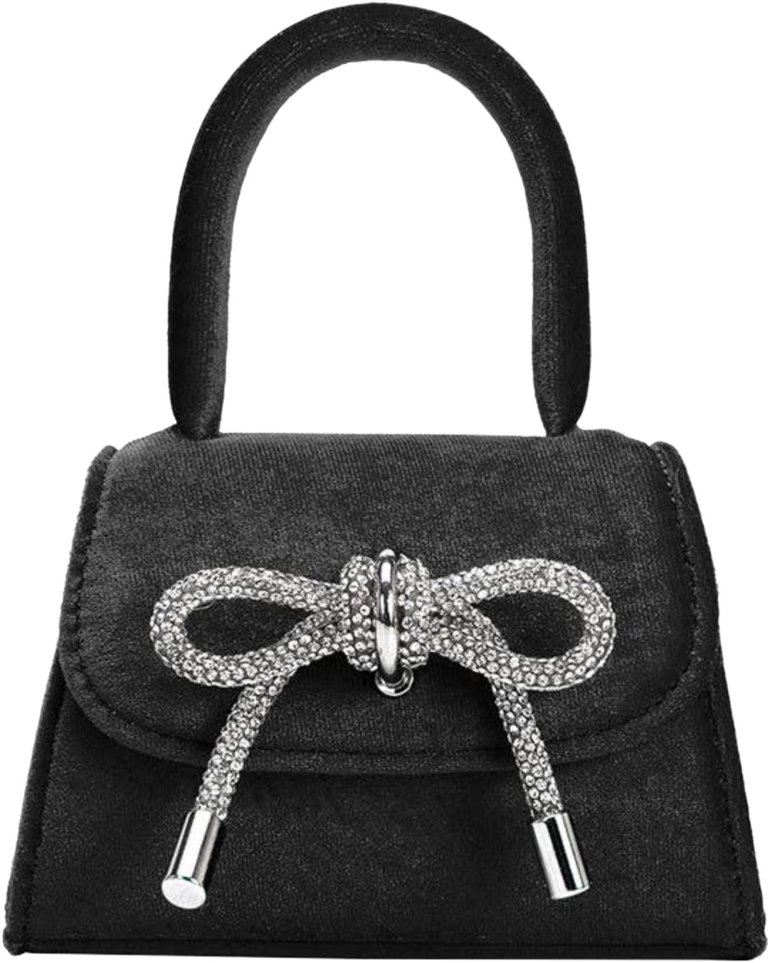 Melie Bianco Sabrina Black Velvet Bag