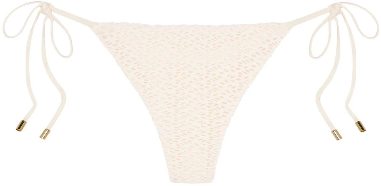 Monday Swimwear Le Marais Ivory Crochet Bikini Bottom