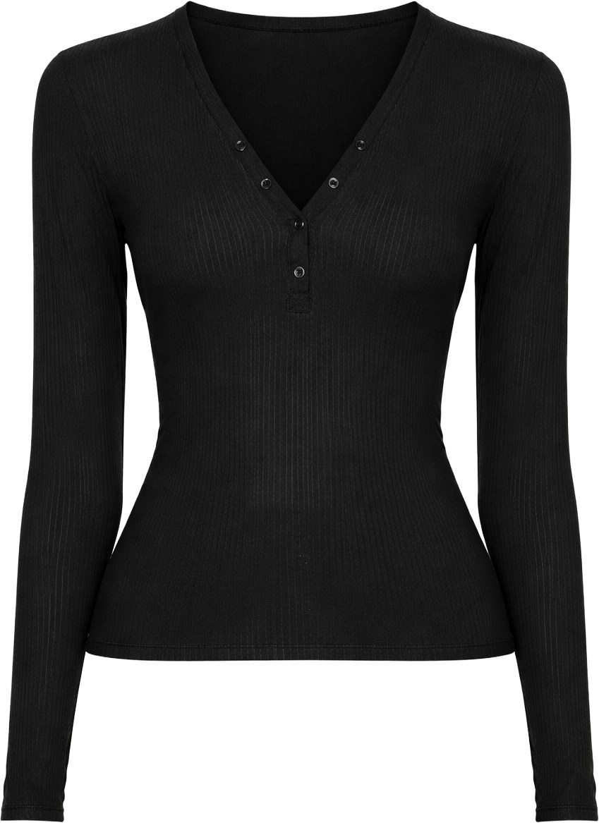 Negative Underwear Black Whipped Henley