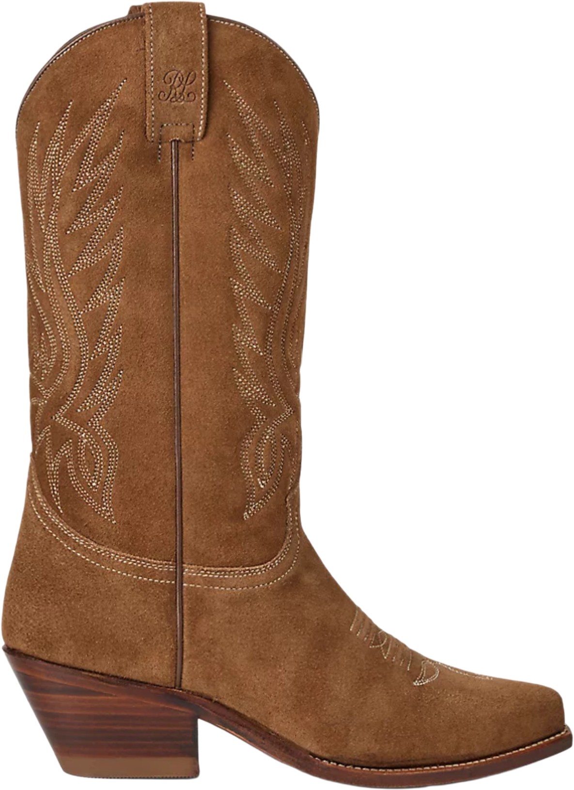 Ralph Lauren Chilton Cognac Suede Boots