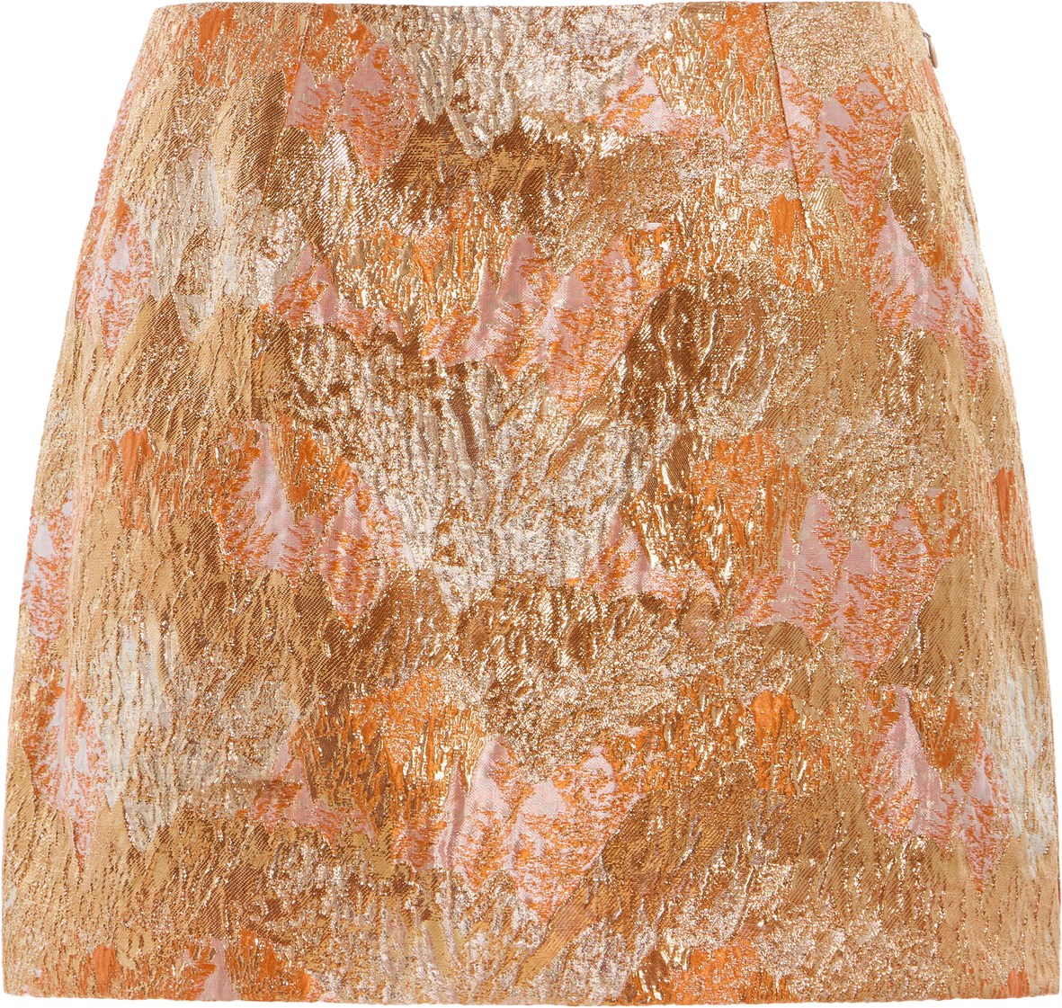 Renggli Brocade Peach Floral Metallic Skirt