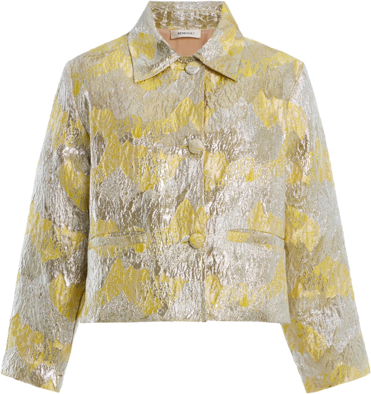 Renggli Brocade Yellow Floral Metallic Jacket