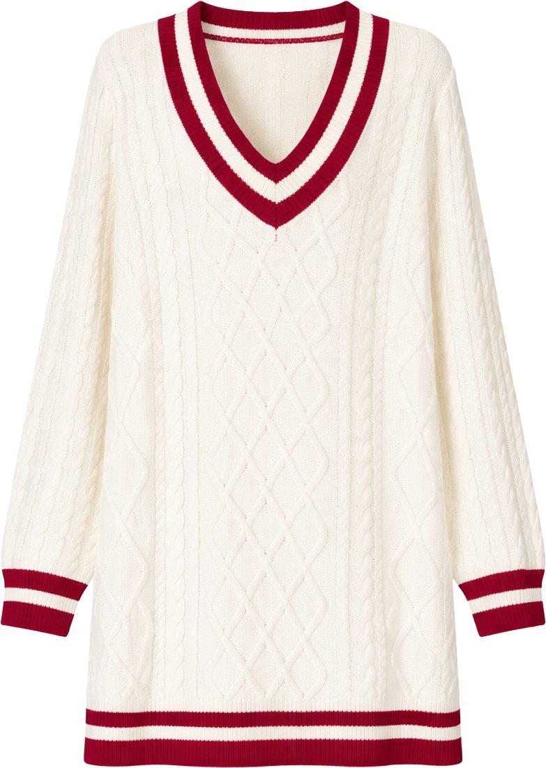 Show Me Your Mumu Tailgate Cranberry Knit Sweater Dress