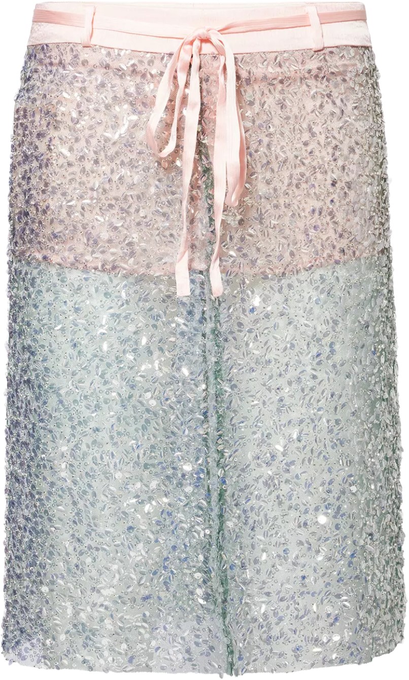 Siedres Shailene Mint Sequin Skirt