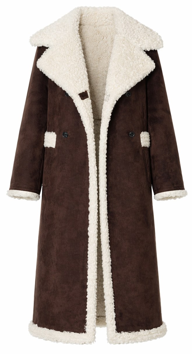 Tularosa Lydia Dark Brown Cream Coat