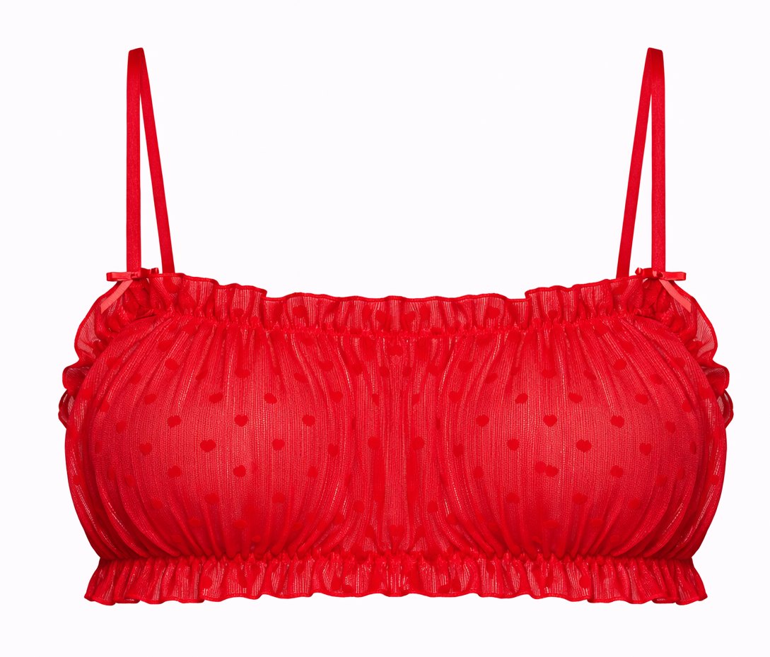 Victorias Secret Dream Angels Bright Vermillion Heart Bralette