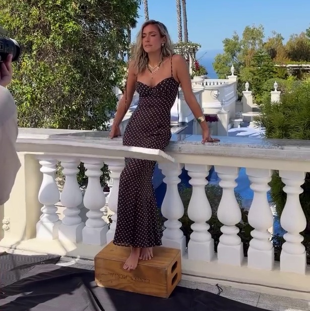 Kristin Cavallari Brown Polka Dot Dress