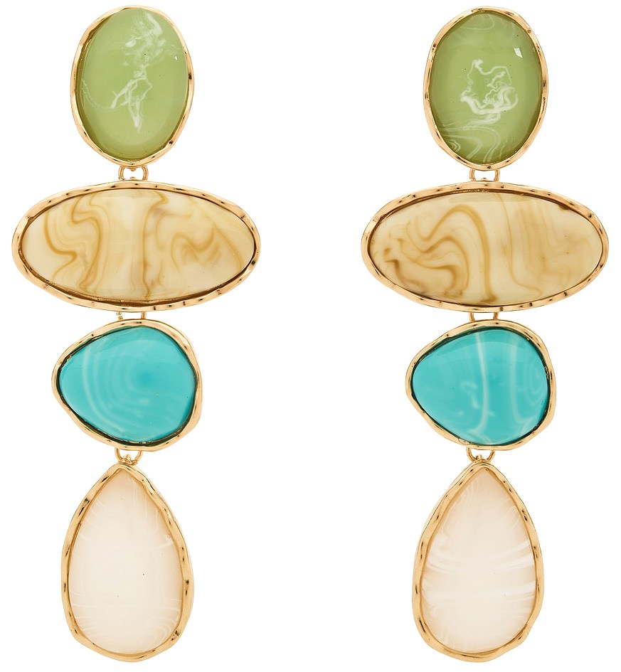 8 Other Reasons Claire Green Beige Turquoise Earrings