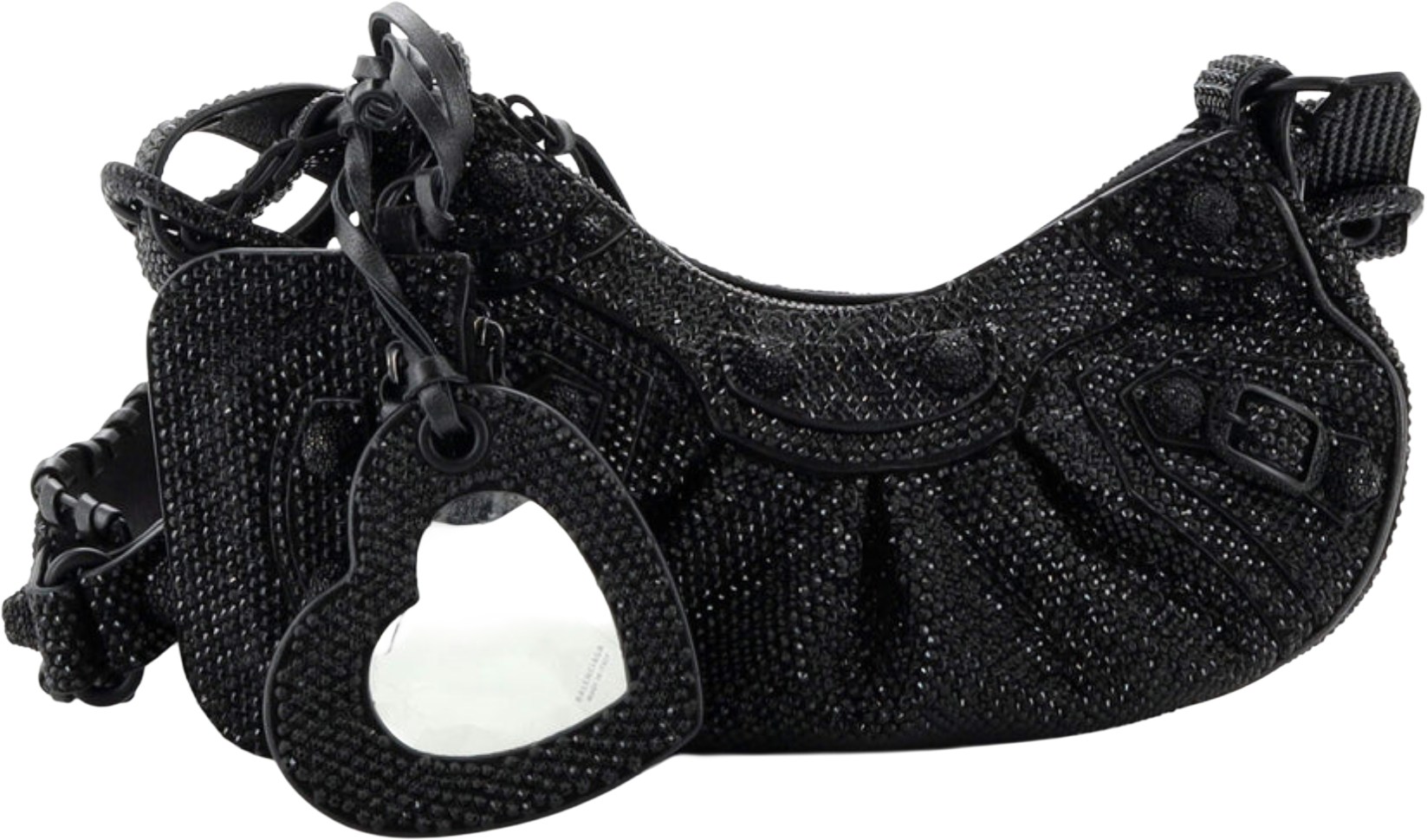 Balenciaga Le Cagole Black Crystal Bag XS