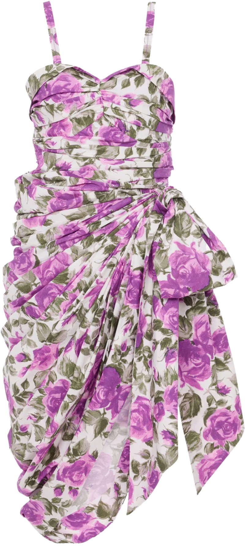 Chloe White Purple Floral Dress